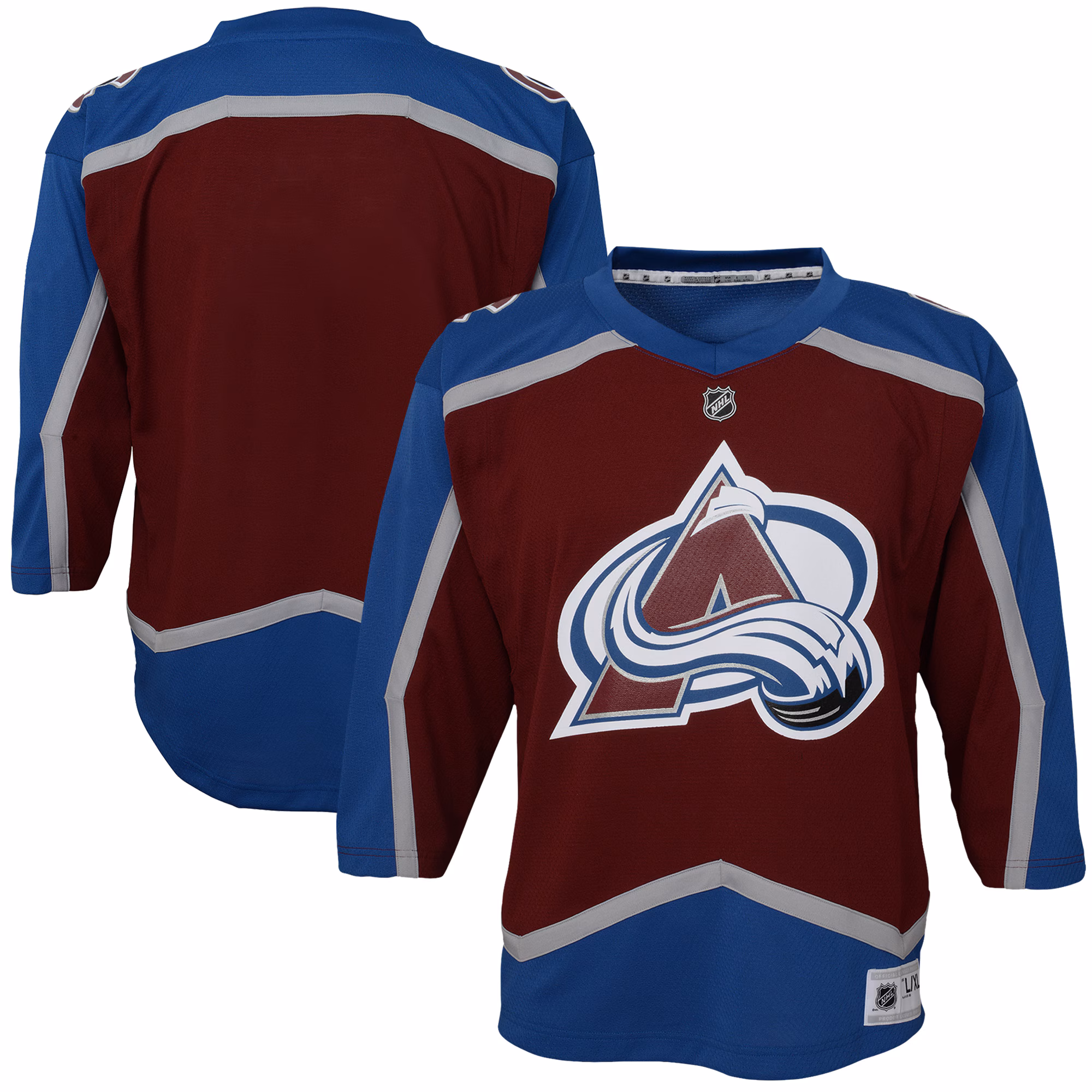 Youth Colorado Avalanche Burgundy Home Blank Replica Jersey