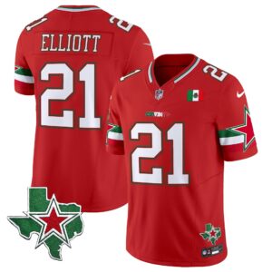 Ezekiel Elliott # 21 2025 Dallas Cowboys Mexico Vapor Limited Jersey - All Stitched