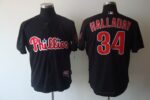 Philadelphia Phillies #34 Roy Halladay Black Stitched Jersey