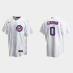 Men's Chicago Cubs #0 Marcus Stroman White Home Jersey