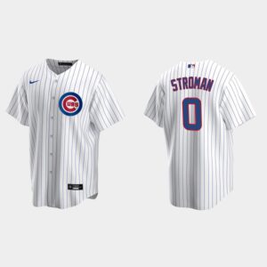Men's Chicago Cubs #0 Marcus Stroman White Home Jersey