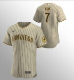 Men's  San Diego Padres #7 Ha-Seong Kim Sand Brown Alternate Jersey