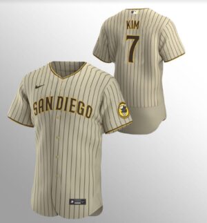 Men's  San Diego Padres #7 Ha-Seong Kim Sand Brown Alternate Jersey
