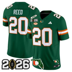 Ed Reed #20 Miami Hurricanes MIA 2026 CFP Final & Florida Patch Vapor Limited Jersey - All Stitched