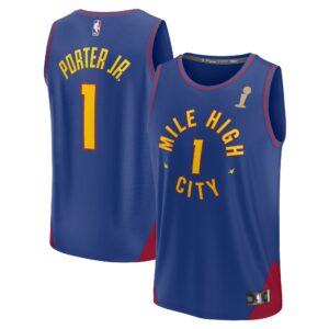 Michael Porter Jr. Denver Nuggets  Blue 2023 Finals Champions Fast Break Player Jersey - Statement Edition
