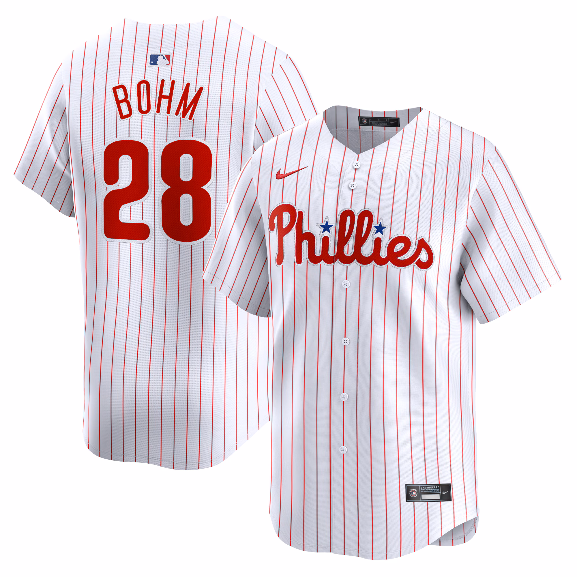 Philadelphia Phillies Alec Bohm #28 White Home Limited Player Jersey