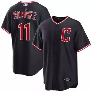 Men's Cleveland Guardians #11 Jose Ramirez  Navy Alternate Limited Jersey
