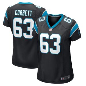 Austin Corbett Carolina Panthers  Women's Game Jersey - Black