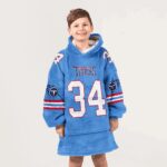Kid E.C 34 Tennessee Football Unisex Blanket Hoodie