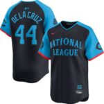 Men's National League #44 Elly De La Cruz  Navy 2024 All-Star Game Cool Base Jersey