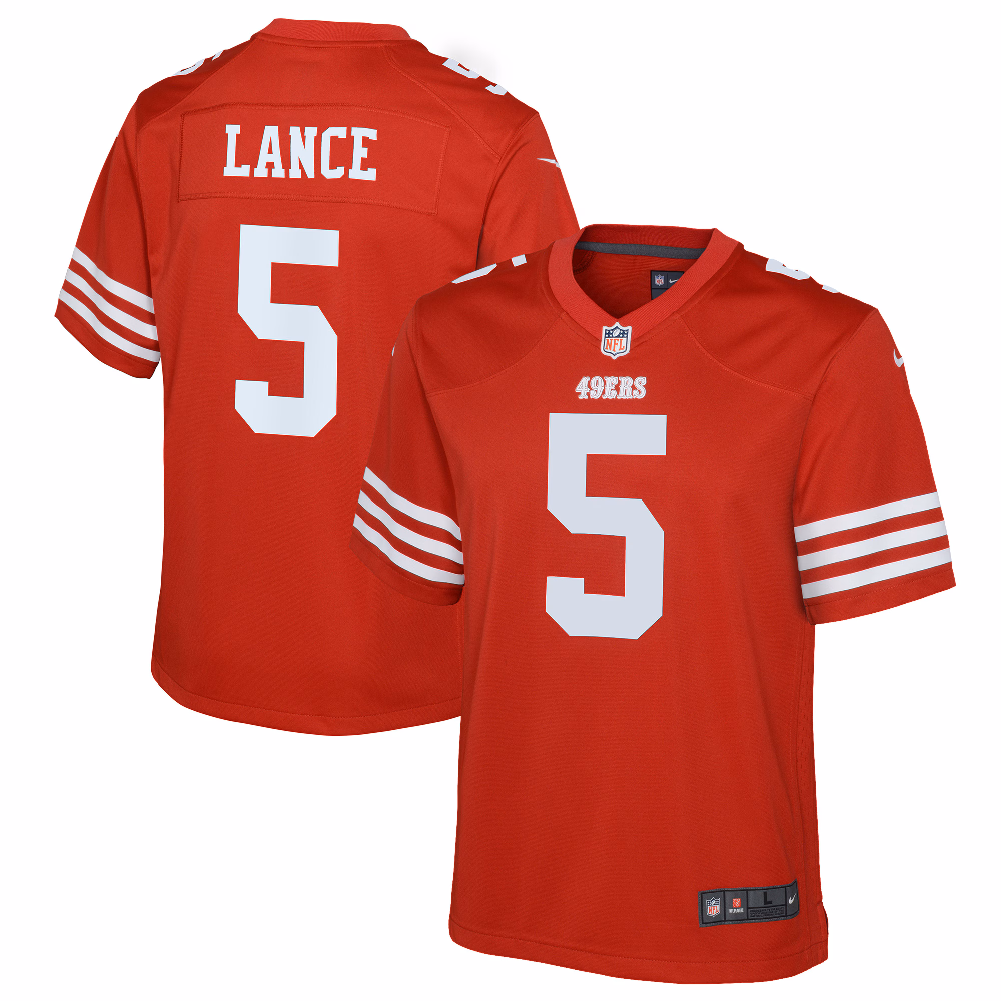 Trey Lance San Francisco 49ers Youth Game Jersey - Scarlet