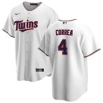 Men's Minnesota Twins #4 Carlos Correa Home White Jersey