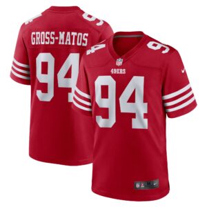 Yetur Gross-Matos San Francisco 49ers Team Game Jersey -  Scarlet
