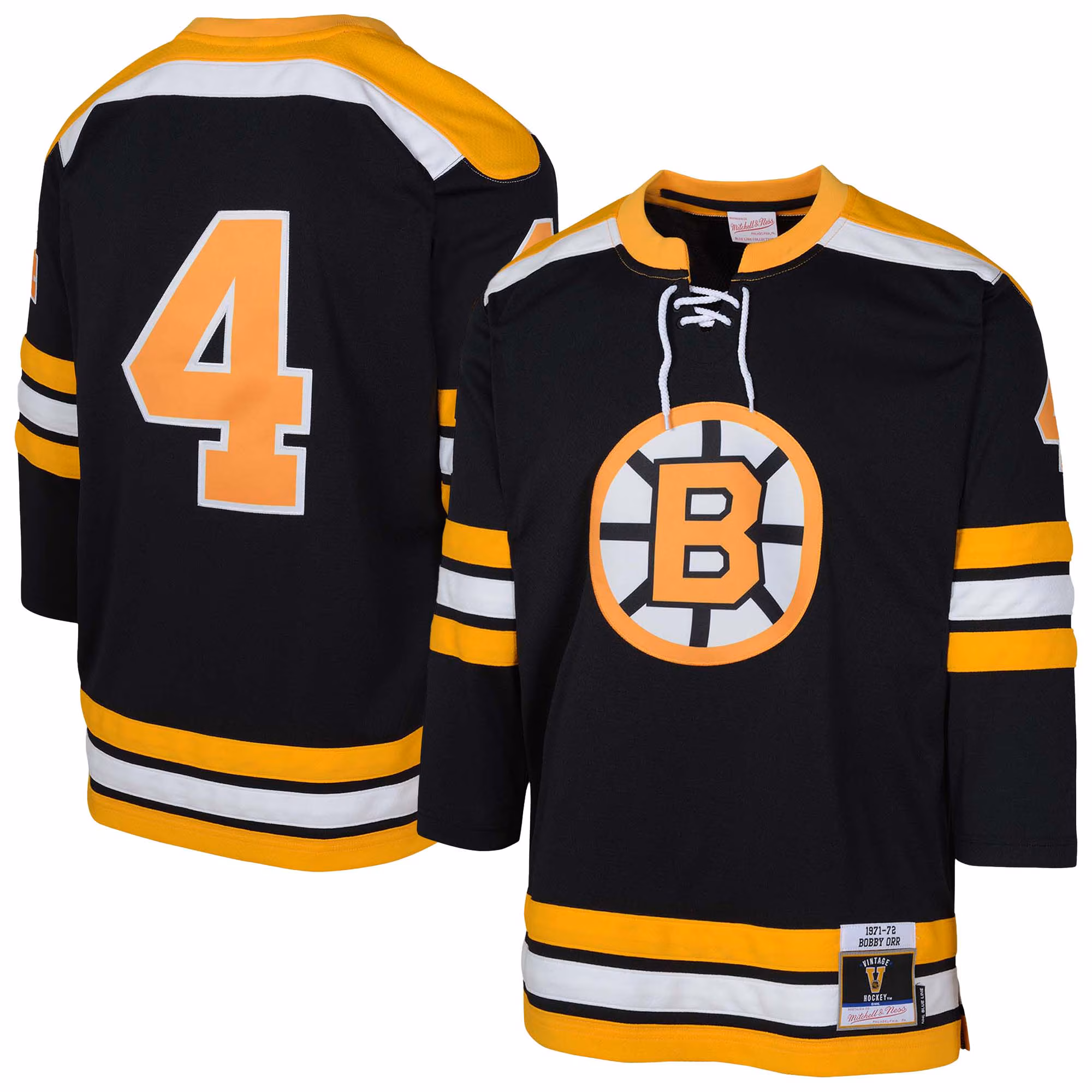 Youth Boston Bruins Bobby Orr Mitchell & Ness Black   Power Play Player Jersey