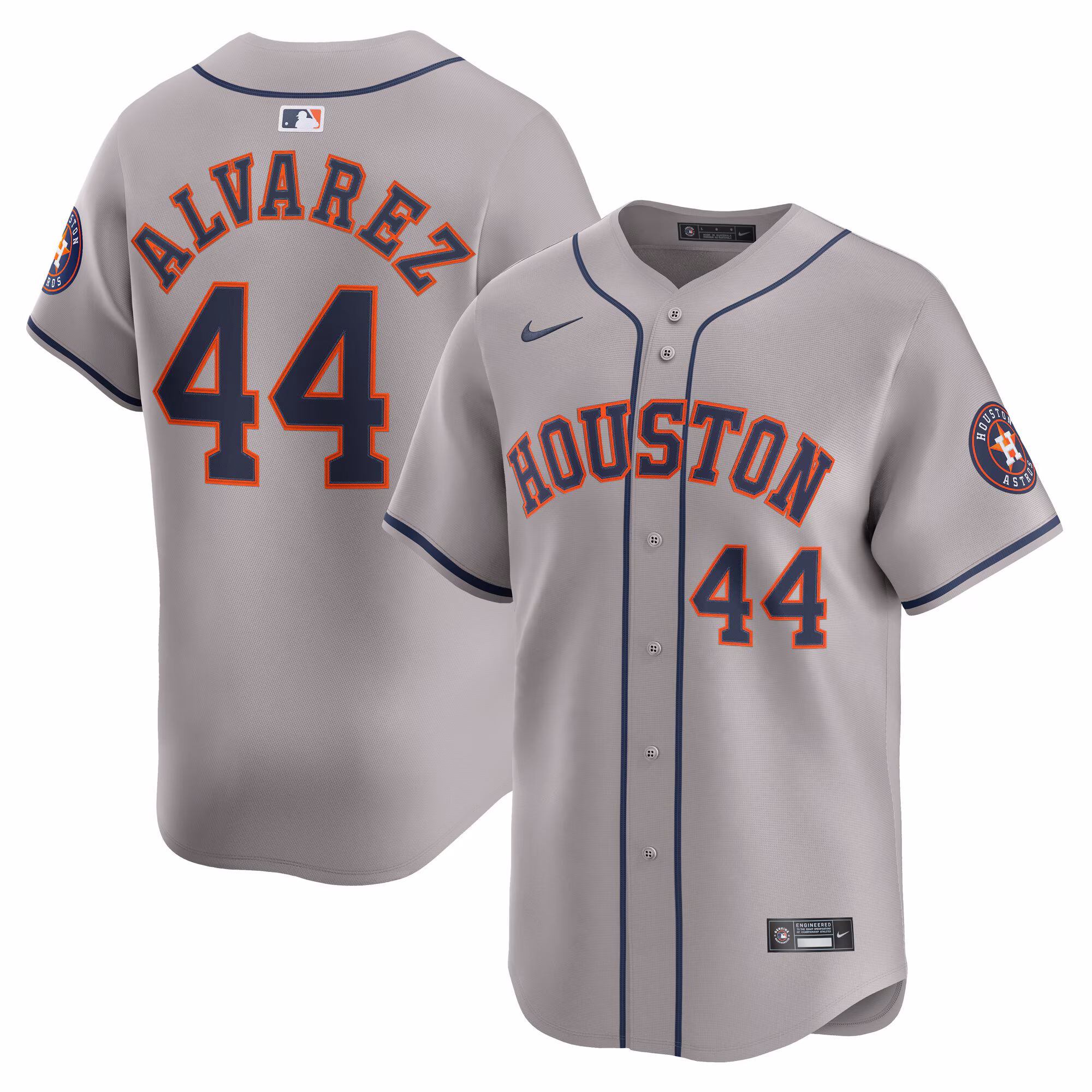 Houston Astros Yordan Alvarez #44 Gray Road Limited Player Jersey