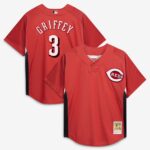 Cincinnati Reds Ken Griffey Jr. #30 Mitchell & Ness Red Authentic Batting Practice Jersey