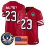 Christian McCaffrey #23 San Francisco 49ers United States 250th Anniversary Patch Vapor Limited Jersey - All Stitched