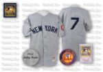 Mitchell And Ness 1952 New York Yankees #7 Mickey Mantle Grey Stitched Jersey