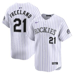 Men's Colorado Rockies Kyle Freeland  White Home Limited Player Jersey