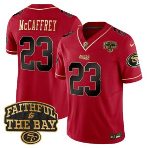 Christian McCaffrey # 23 San Francisco 49ers Faithful To The Bay Patch Vapor Limited Jersey V8 - All Stitched