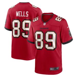 David Wells Tampa Bay Buccaneers  Home Game Player Jersey - Red