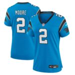 D.J. Moore Carolina Panthers  Women's Alternate Game Jersey - Blue