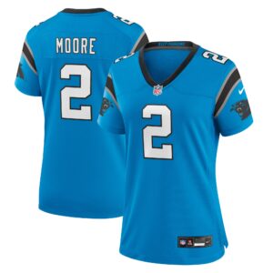 D.J. Moore Carolina Panthers  Women's Alternate Game Jersey - Blue