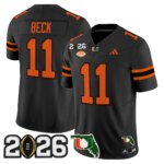 Carson Beck #11 Miami Hurricanes MIA 2026 CFP Final & Florida Patch Vapor Limited Jersey - All Stitched