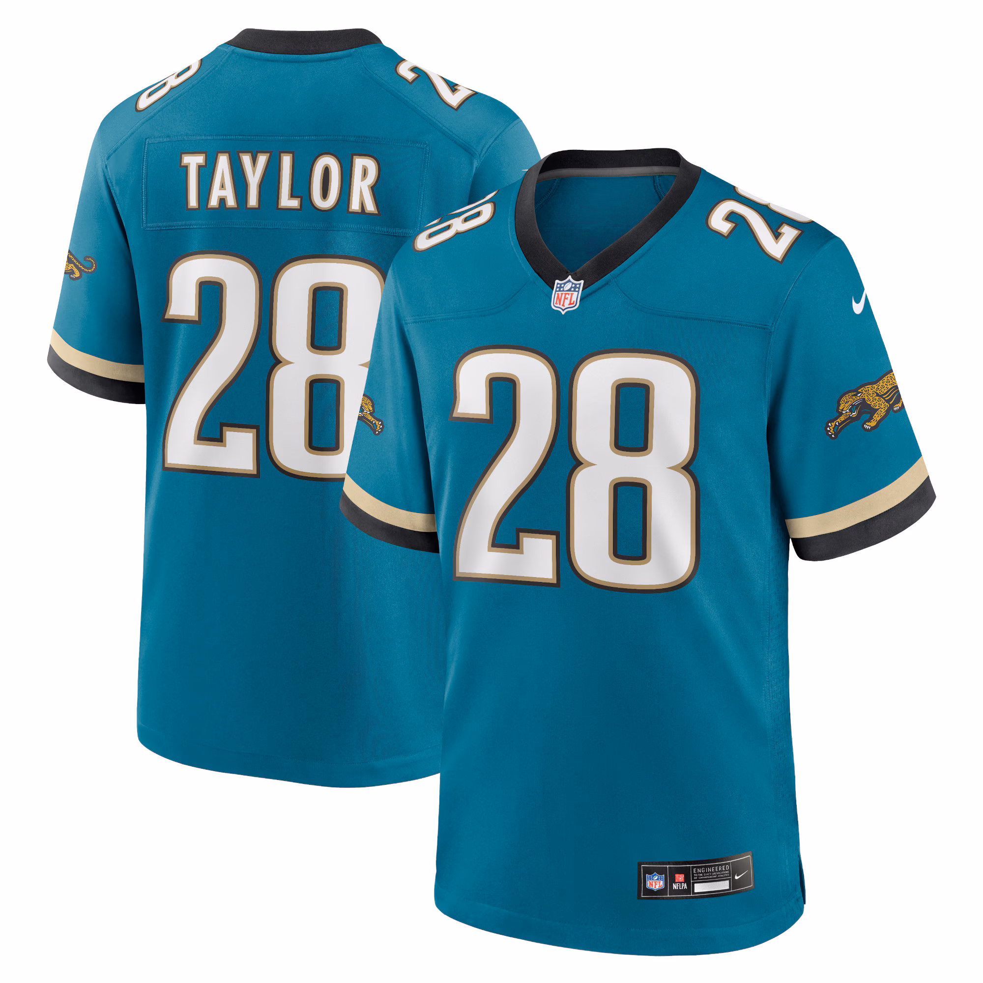Fred Taylor #28 Jacksonville Jaguars Prowler Throwback Retired Player Game Jersey - Teal