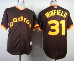 San Diego Padres #31 Dave Winfield Coffee 1984 Turn Back The Clock Stitched Jersey