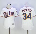 Minnesota Twins #34 Kirby Puckett White Flexbase Collection Stitched Jersey