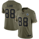 CeeDee Lamb Dallas Cowboys  2022 Salute To Service Limited Jersey - Olive