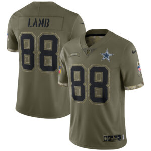CeeDee Lamb Dallas Cowboys  2022 Salute To Service Limited Jersey - Olive
