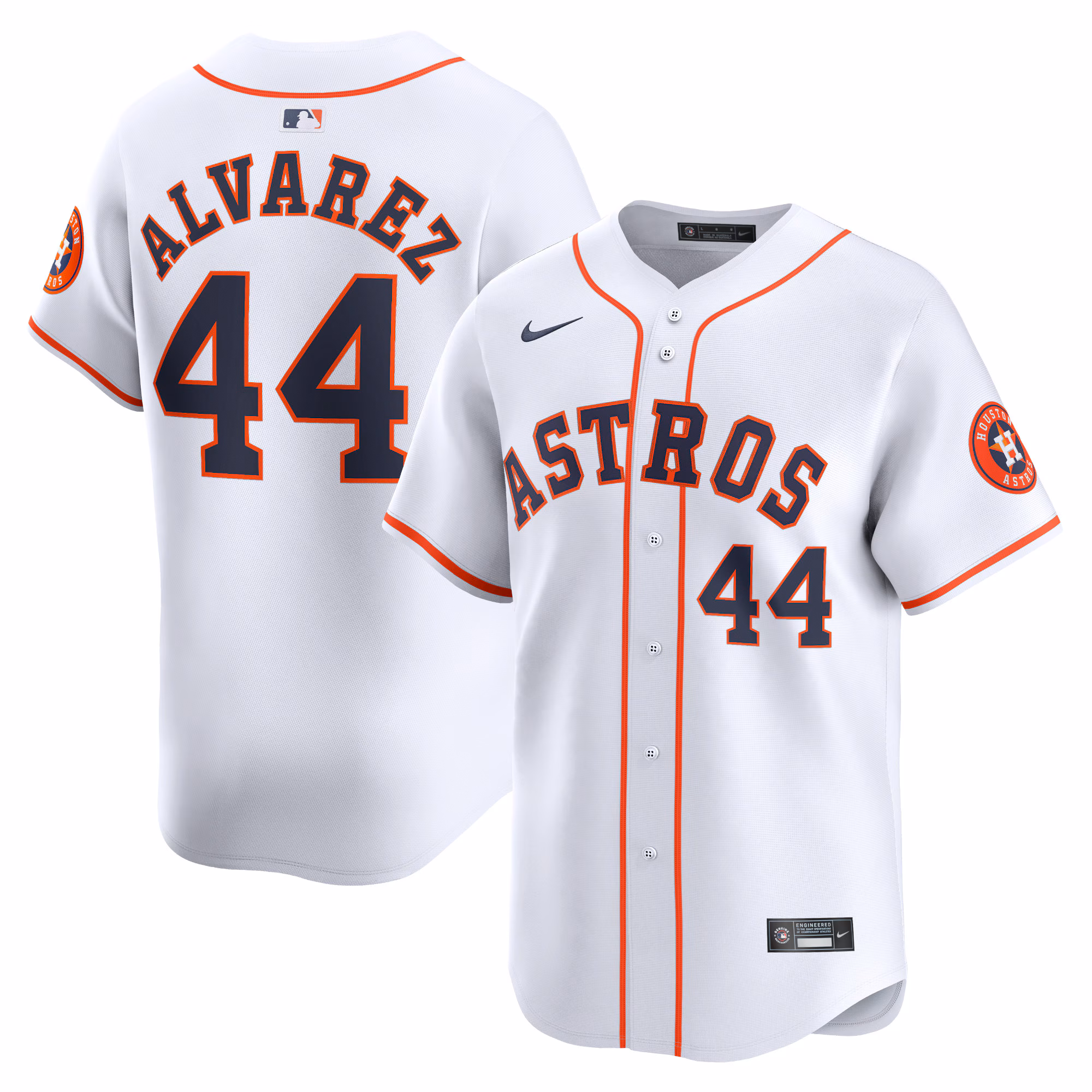 Houston Astros Yordan Alvarez #44 White Home Limited Player Jersey