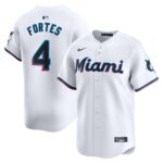 Men's Miami Marlins Nick Fortes  White Home Limited Player Jersey