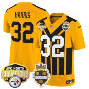 Franco Harris #32 Pittsburgh Steelers 2025 AFC North Division Champions Vapor Limited Jersey - All Stitched