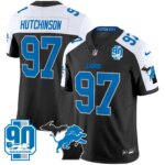Hutchinson #97 Detroit Lion 2025 Michigan & 90th Year Patch Vapor Jersey - All Stitched