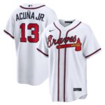 Atlanta Braves Ronald Acuña Jr. #13 White Home Replica Jersey