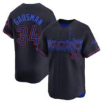 Men's #34 Kevin Gausman Toronto Blue Jays  2024 City Connect Navy Jersey