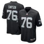 John Simpson Las Vegas Raiders  Game Jersey - Black
