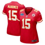 Patrick Mahomes Kansas City Chiefs  Women's Super Bowl LVII Patch Game Jersey - Red