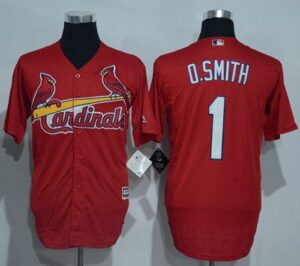 St. Louis Cardinals #1 Ozzie Smith Red New Cool Base Stitched Jersey