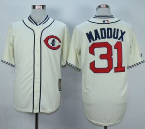 Chicago Cubs #31 Greg Maddux Cream 1929 Turn Back The Clock Stitched Jersey