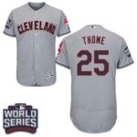 Cleveland Indians #25 Jim Thome Grey Flexbase Collection 2016 World Series Bound Stitched Jersey
