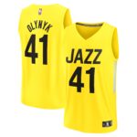 Kelly Olynyk Utah Jazz  Youth Fast Break Player Jersey - Icon Edition - Yellow