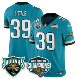 Cam Little #39 Jacksonville Jaguars JAX AFC South Division Champions Vapor Limited Throwback Jersey - All Stitched
