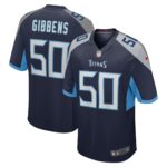 Jack Gibbens Tennessee Titans  Home Game Player Jersey - Navy