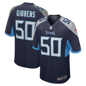 Jack Gibbens Tennessee Titans  Home Game Player Jersey - Navy