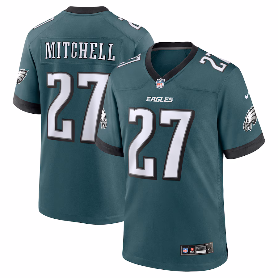 Men's Quinyon Mitchell #27 Midnight Green Philadelphia Eagles Player Game Jersey