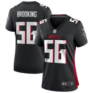 Women's Atlanta Falcons Keith Brooking #56 Black Game Retired Player Jersey